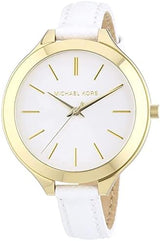 Michael Kors Slim Runway White Dial White Leather Strap Watch For Women - MK2273 Buy Now By Michael Kors