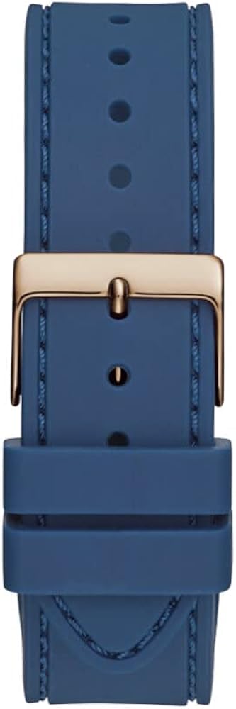 Guess Multifunction Crystals Rose Gold Dial Blue Rubber Strap Watch For Women - GW0439L4 Buy Now By Guess