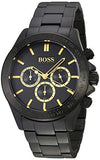 Hugo Boss Ikon Chronograph Black Dial Black Steel Strap Watch for Men - 1513278