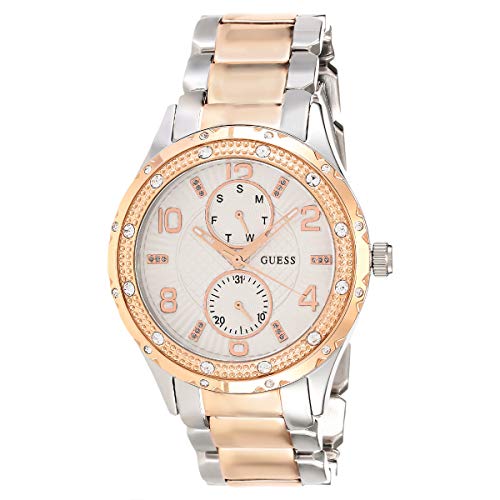 Shop Guess Siren White Dial Two Tone Steel Strap Watch for Women - W0442L4 in USA