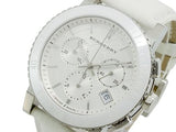 Shop Burberry City Chronograph White Dial White Leather Strap Watch For Women - BU9701 in USA