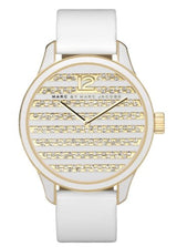 Marc Jacobs Lidia Stripe White Dial White Leather Strap Watch for Women - MBM1164 Buy Now By Marc Jacobs