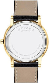 Movado Museum Classic Quartz Black Dial Black Leather Strap Watch for Men - 0607195 Buy Now By Movado