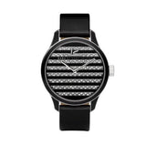 Marc Jacobs Lidia Stripe Glitz Black Dial Black Leather Strap Watch for Women - MBM1166 Buy Now By Marc Jacobs