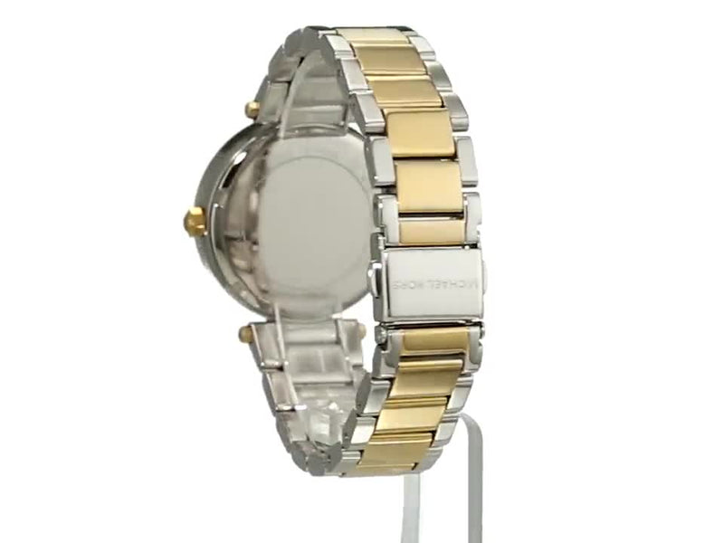 Michael Kors Parker White Dial Two Tone Steel Strap Watch for Women - MK6055 Buy Now By Michael Kors