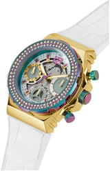 Guess Fusion Chronograph White Dial White Leather Strap Watch For Women - GW0553L2 Buy Now By Guess