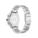 Hugo Boss Grand Prix Chronograph Black Dial Silver Steel Strap Watch for Men - 1513477