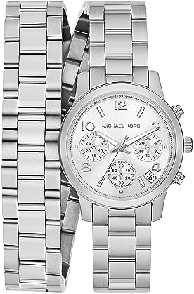 Michael Kors Runway Chronograph Analog Silver Dial Silver Steel Strap Watch for Women - MK7454 Buy Now By Michael Kors