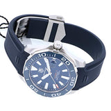Shop Tag Heuer Aquaracer Calibre 5 Blue Dial Blue Silicone Strap Watch for Men - WAY211C.FT6155 in USA