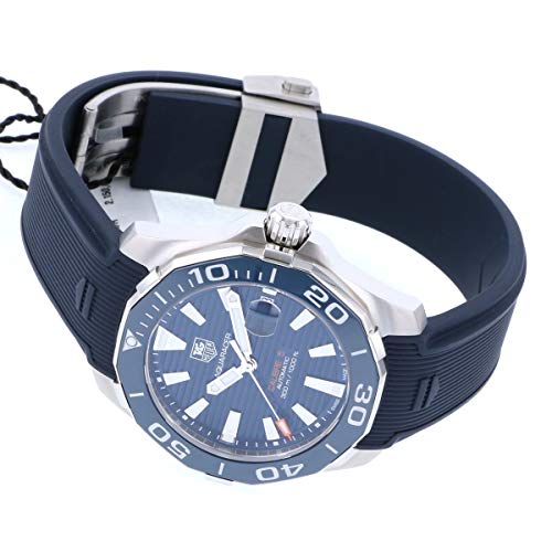 Shop Tag Heuer Aquaracer Calibre 5 Blue Dial Blue Silicone Strap Watch for Men - WAY211C.FT6155 in USA