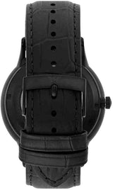 Emporio Armani Meccanico Automatic Black Dial Black Leather Strap Watch For Men - AR60042 Buy Now By Emporio Armani