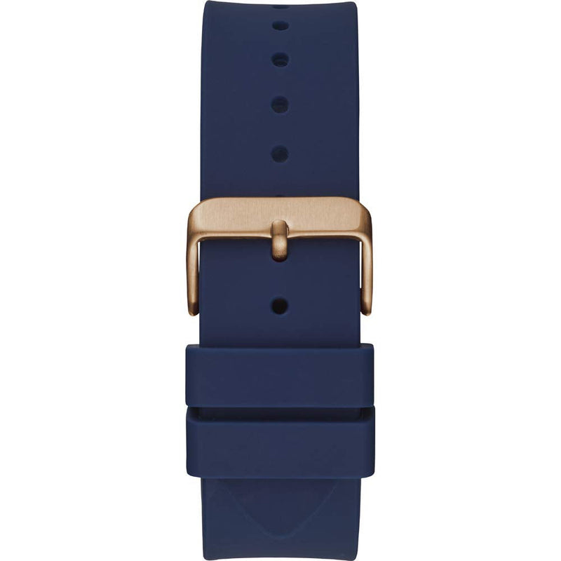 Guess Genesis Quartz Blue Dial Blue Silicone Strap Watch For Men - W1254G3 Buy Now By Guess