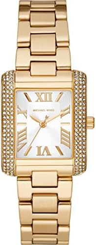 Michael Kors Emery Three-Hand Crystals Silver Dial Gold Steel Strap Watch for Women - MK4640