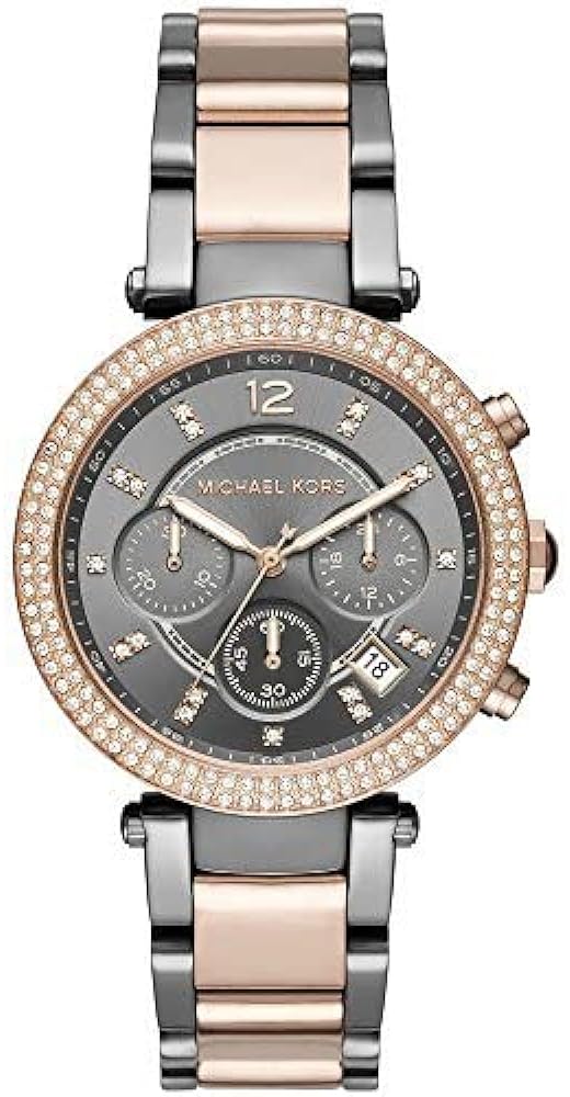 Michael Kors Parker Chronograph Grey Dial Two Tone Steel Strap Watch For Women - MK6440 Buy Now By Michael Kors