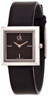 Calvin Klein Mark Black Dial Black Leather Strap Watch for Women - K3R231C1 Buy Now By Calvin Klein