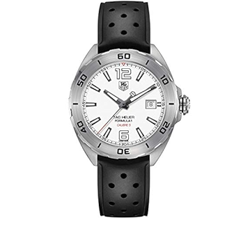 Shop Tag Heuer Formula 1 Quartz White Dial Black Rubber Strap Watch for Men - WAZ2114.FT8023 in USA