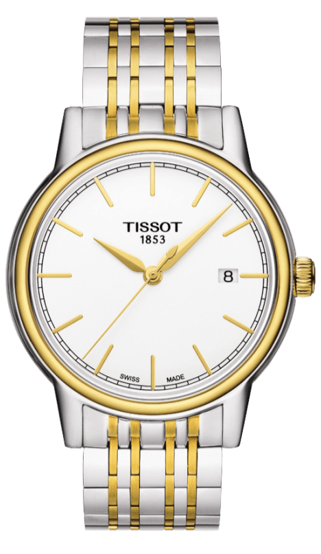 Tissot T Classic Carson Quartz White Dial Two Tone Steel Strap Watch for Men - T085.410.22.011.00 Buy Now By Tissot