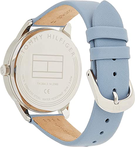 Shop Tommy Hilfiger Brooke Silver Dial Blue Leather Strap Watch for Women - 1782023 in USA