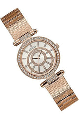 Guess Muse Quartz Silver Dial Rose Gold Steel Strap Watch For Women - W1008L3 Buy Now By Guess