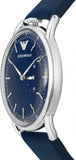 Emporio Armani Aviator Quartz Blue Dial Blue Leather Strap Watch For Men - AR11335