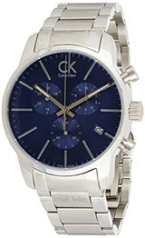 Shop Calvin Klein City Chronograph Blue Dial Silver Steel Strap Watch for Men - K2G2714N in USA