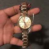 Shop Burberry The Classic Champagne Dial Gold Steel Strap Watch for Women - BU10109 in USA
