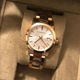 Burberry The City Rose Gold Dial Rose Gold Steel Strap Watch for Women - BU9135 Buy Now By Burberry