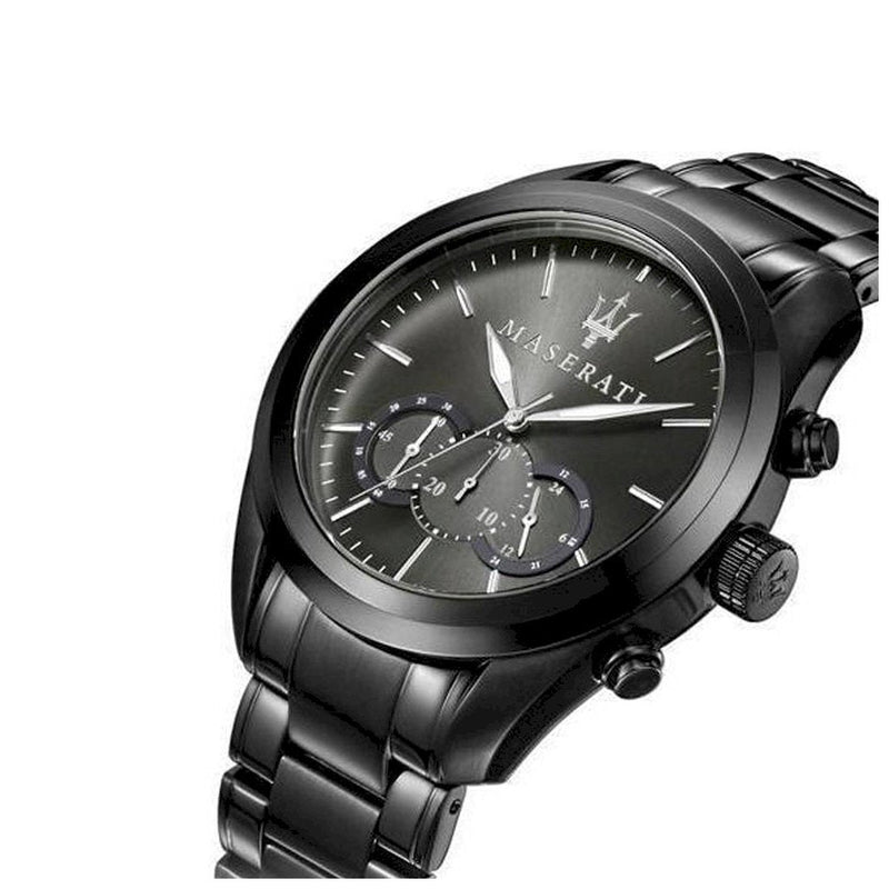Maserati Traguardo Gun Metal Dial Grey Steel Strap Watch For Men - R8873612002 Buy Now By Maserati