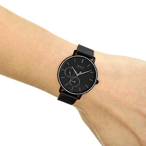 Hugo Boss Infinity Black Dial Black Mesh Bracelet Watch for Women -1502521 Buy Now By Hugo Boss