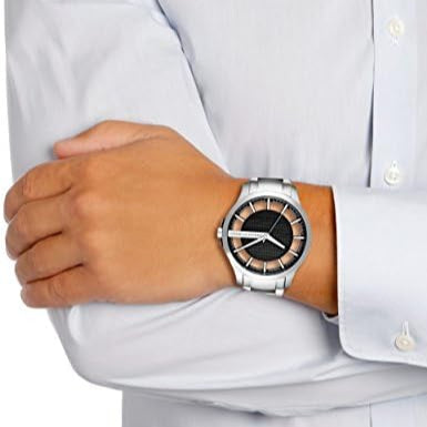 Armani Exchange Hampton Chronograph Black Dial Silver Steel Strap Watch For Men - AX2179 Buy Now By Armani Exchange