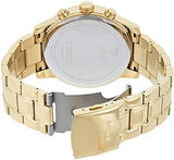 Guess Horizon Chronograph Black Dial Gold Steel Strap Watch For Men - W0379G4 Buy Now By Guess