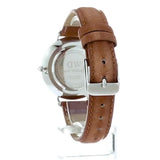 Daniel Wellington Petite Sterling Black Dial Brown Leather Strap Watch For Women - DW00100178