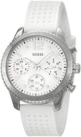 Guess Marina Quartz White Dial White Rubber Strap Watch For Women - W1025L1 Buy Now By Guess