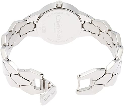 Calvin Klein Snake Black Dial Silver Steel Strap Watch For Women - K6E23141