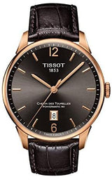 Tissot T Classic Chemin Des Tourelles Powermatic 80 Brown Dial Brown Leather Strap Watch for Men - T099.407.36.447.00 Buy Now By Tissot