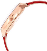 Shop Swarovski Crystalline Hours Red Crystal Dial Red Leather Strap Watch for Women - 5295380 in USA