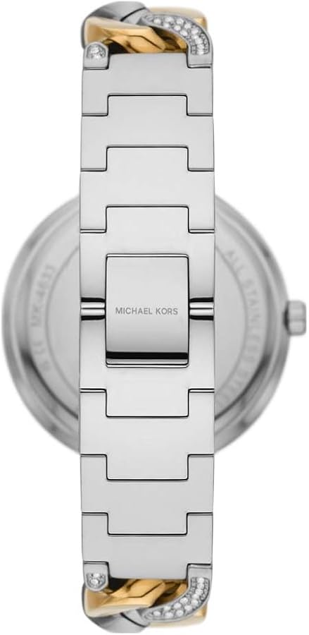 Shop Michael Kors Catelyn Three-Hand Crystals Silver Dial Two Tone Steel Strap Watch for Women - MK4633 in USA
