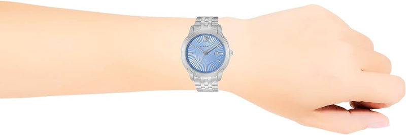 Versace V-Urban Light Blue Dial Silver Steel Strap Watch for Men - VELQ00419 Buy Now By Versace