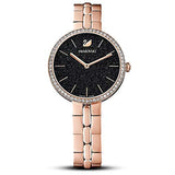 Shop Swarovski Cosmopolitan Black Dial Rose Gold Steel Strap Watch for Women - 5517797 in USA