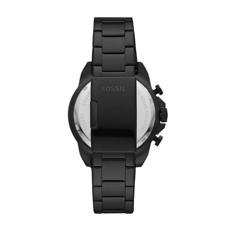 Fossil Bronson Chronograph Black Dial Black Steel Strap Watch for Men - FS5853 Buy Now By Fossil