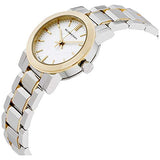 Shop Burberry The City Silver Dial Two Tone Steel Strap Watch for Women - BU9217 in USA