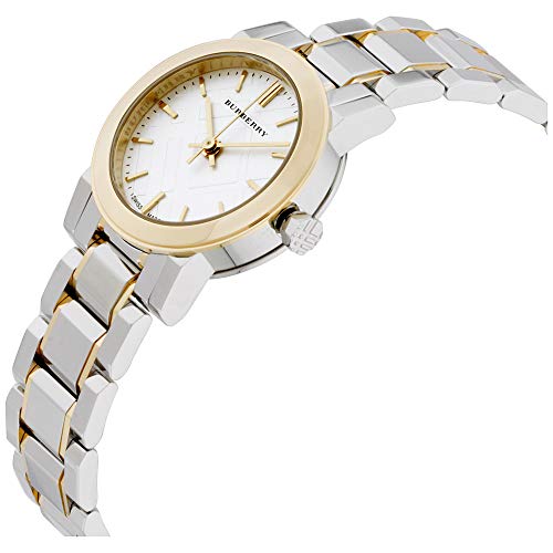 Shop Burberry The City Silver Dial Two Tone Steel Strap Watch for Women - BU9217 in USA