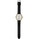 Emporio Armani Claudio Chronograph Silver Dial Black Leather Strap Watch For Men - AR11498 Buy Now By Emporio Armani