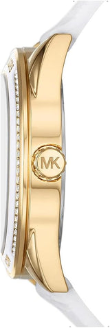 Michael Kors Jessa Quartz Gold Dial White Silicone Strap Watch For Women - MK7267 Buy Now By Michael Kors