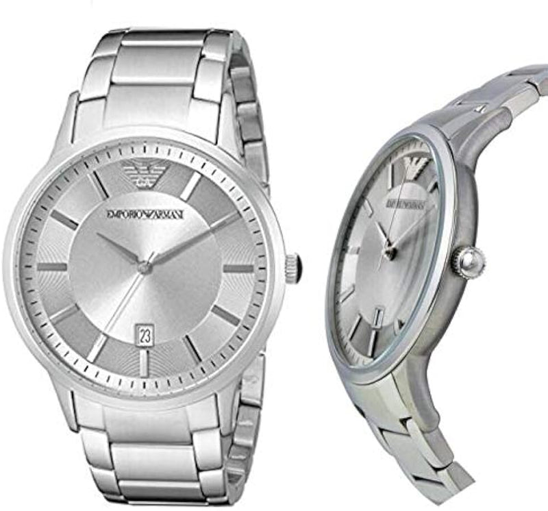 Emporio Armani Renato Quartz Silver Dial Silver Steel Strap Watch For Men - AR11189 Buy Now By Emporio Armani