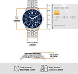 Michael Kors Cunningham Chronograph Blue Dial Silver Steel Strap Watch For Men - MK8999 Buy Now By Michael Kors