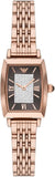 Emporio Armani Gianni T-Bar Analog Crystal Brown Dial Rose Gold Steel Strap Watch For Women - AR11407