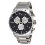 Shop Calvin Klein City Chronograph Black Dial Silver Steel Strap Watch for Men - K2G2714X in USA