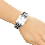 Shop Guess Vanity Diamonds White Dial Silver Steel Strap Watch for Women - W1030L1 in USA