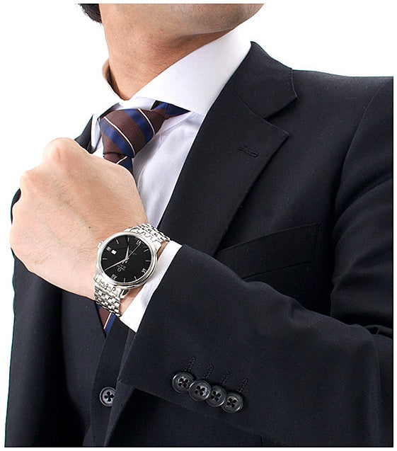 Shop Omega De Ville Prestige Co-Axial Black Dial Silver Steel Strap Watch for Men - 424.10.40.20.01.001 in USA